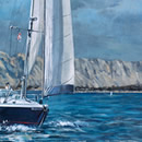 Sailing in Sardinia. Commissioned