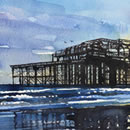 Wrecked West Pier at Brighton