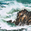 Sea Breaking onto Rocks - Portugal